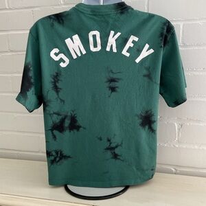 Girls Teens Women Green Midriff T-Shirt Smokey The Bear Size XS